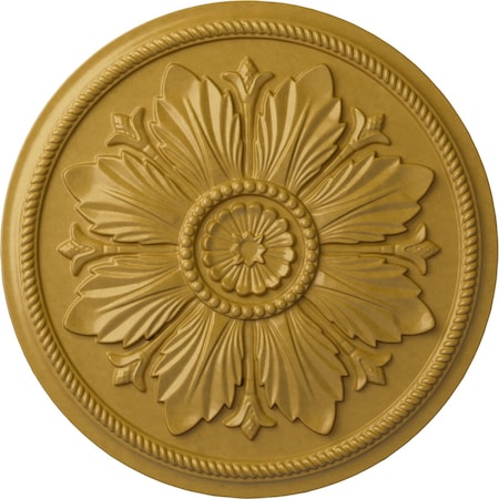 Ekena Millwork Kaya Ceiling Medallion (Fits Canopies up to 5 1/4"), 23 5/8"OD x 1 1/2"P, Iridescent Gold CM23KAIGS